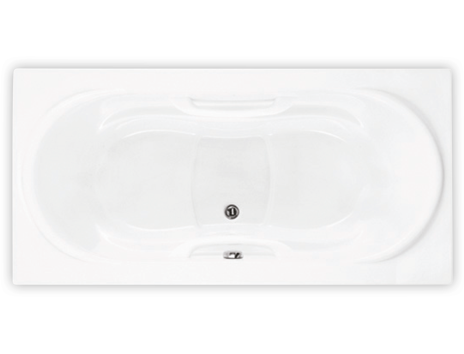 Bainultra Amma® 7242 alcove drop-in air jet bathtub for two
