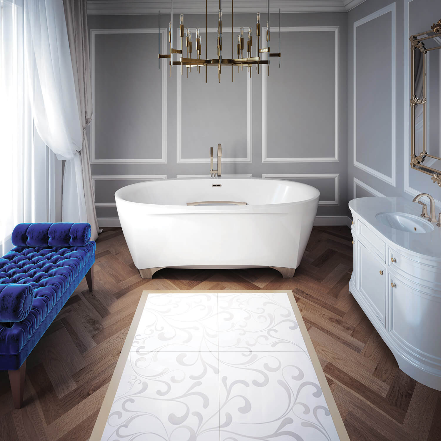 Scala 7242 air jet bathtub for your modern bathroom