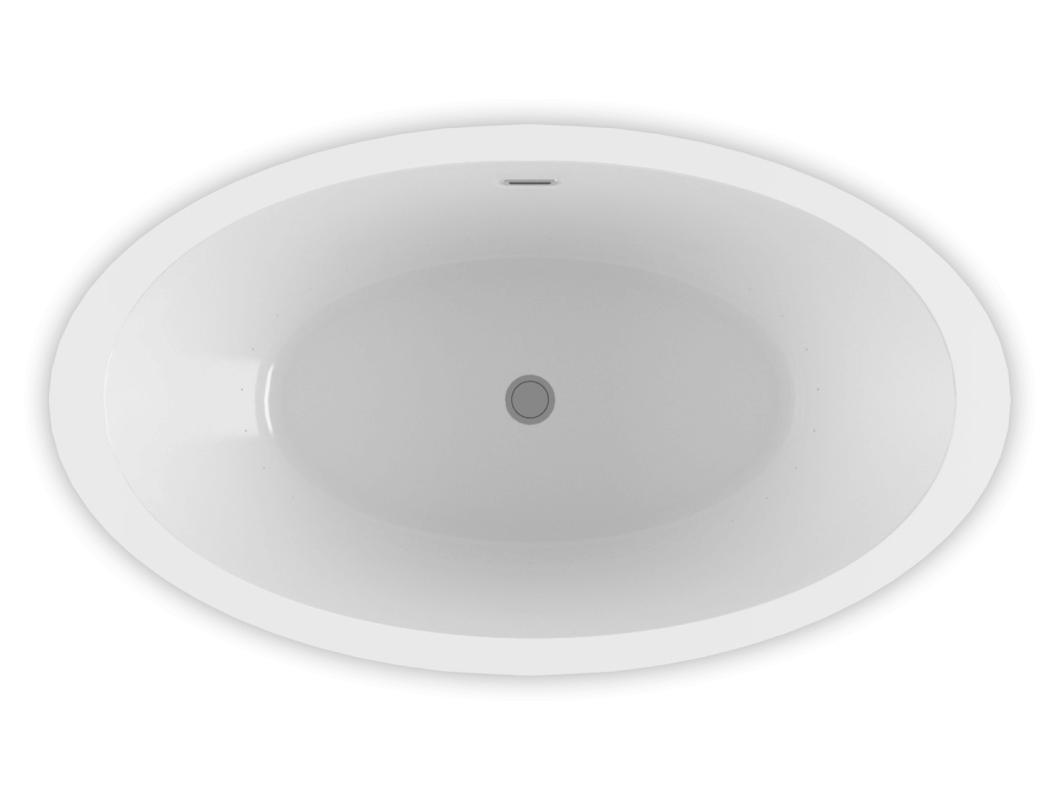 OPALIA 6839 Centered Ellipse air jet bathtub for your modern bathroom