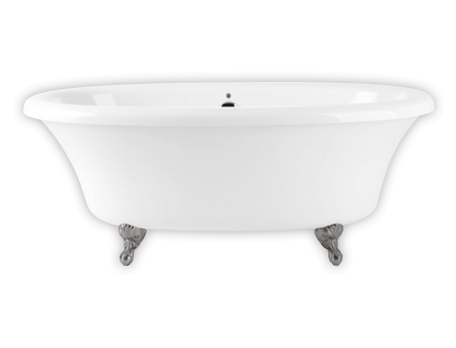 Bainultra Cella 7240 two person large clawfoot air jet bathtub for your modern bathroom
