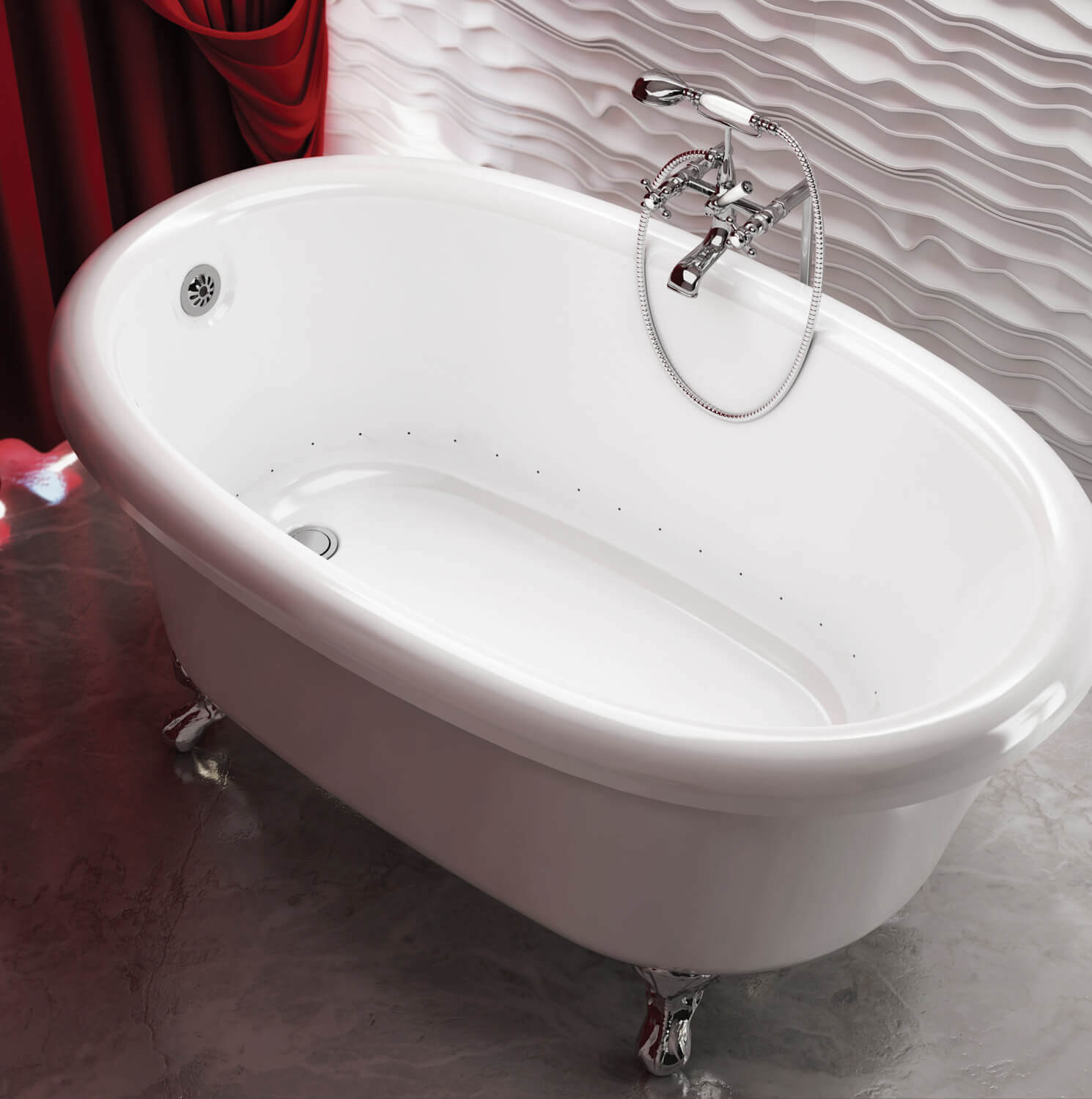 Bainultra Cella 6036 clawfoot air jet bathtub for your modern bathroom Bainultra Cella 6036 clawfoot air jet bathtub for your modern bathroom