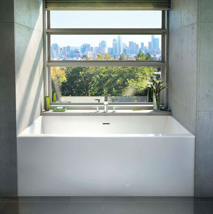 Bainultra Citti 6032 without insert alcove air jet bathtub for your modern bathroom