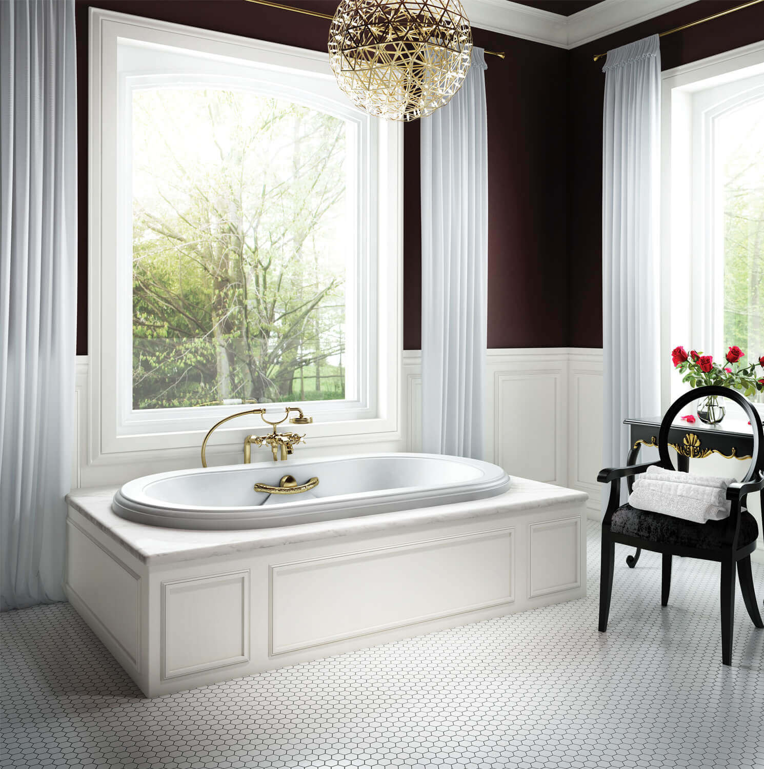 Bainultra Elegancia 6642 alcove drop-in air jet bathtub for your Victorian bathroom Bainultra Elegancia 6642 alcove drop-in air jet bathtub for your Victorian bathroom