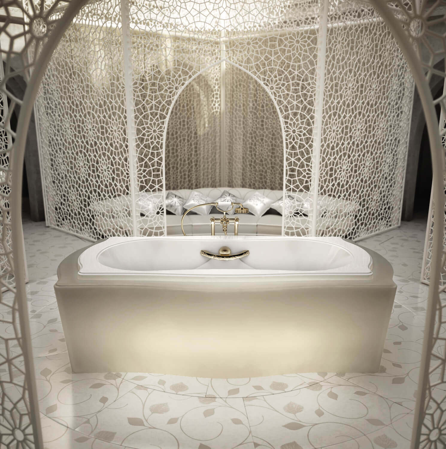 Bainultra Elegancia 7242 two person large air jet bathtub for your Victorian bathroom Bainultra Elegancia 7242 two person large air jet bathtub for your Victorian bathroom