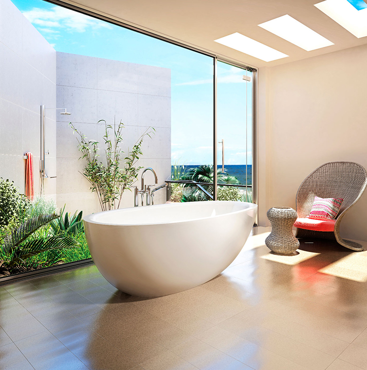 Bainultra Essencia Design freestanding air jet bathtub for your master bathroom Bainultra Essencia Design freestanding air jet bathtub for your master bathroom
