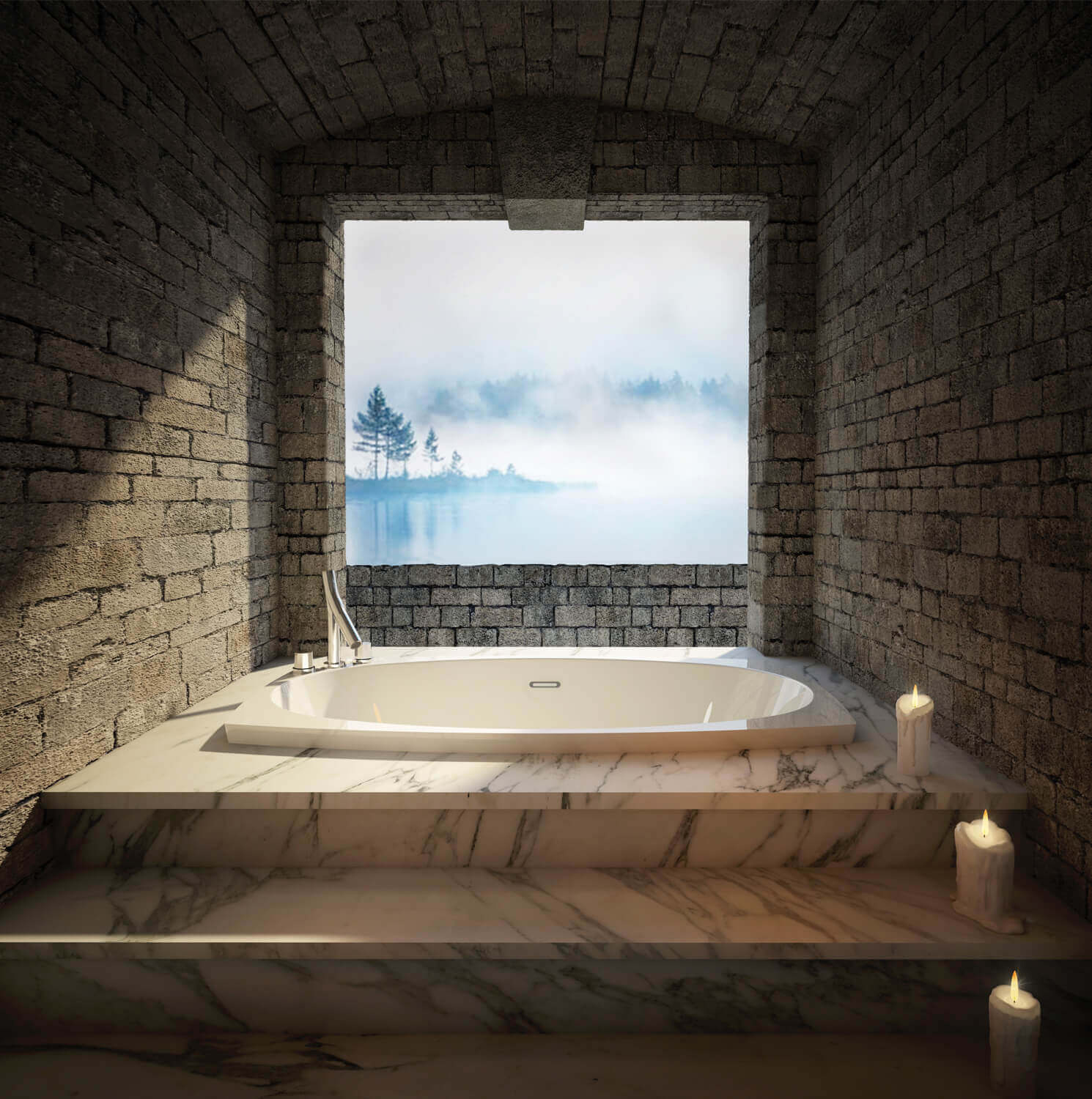 Bainultra Esthesia 6638 freestanding air jet bathtub for your modern bathroom