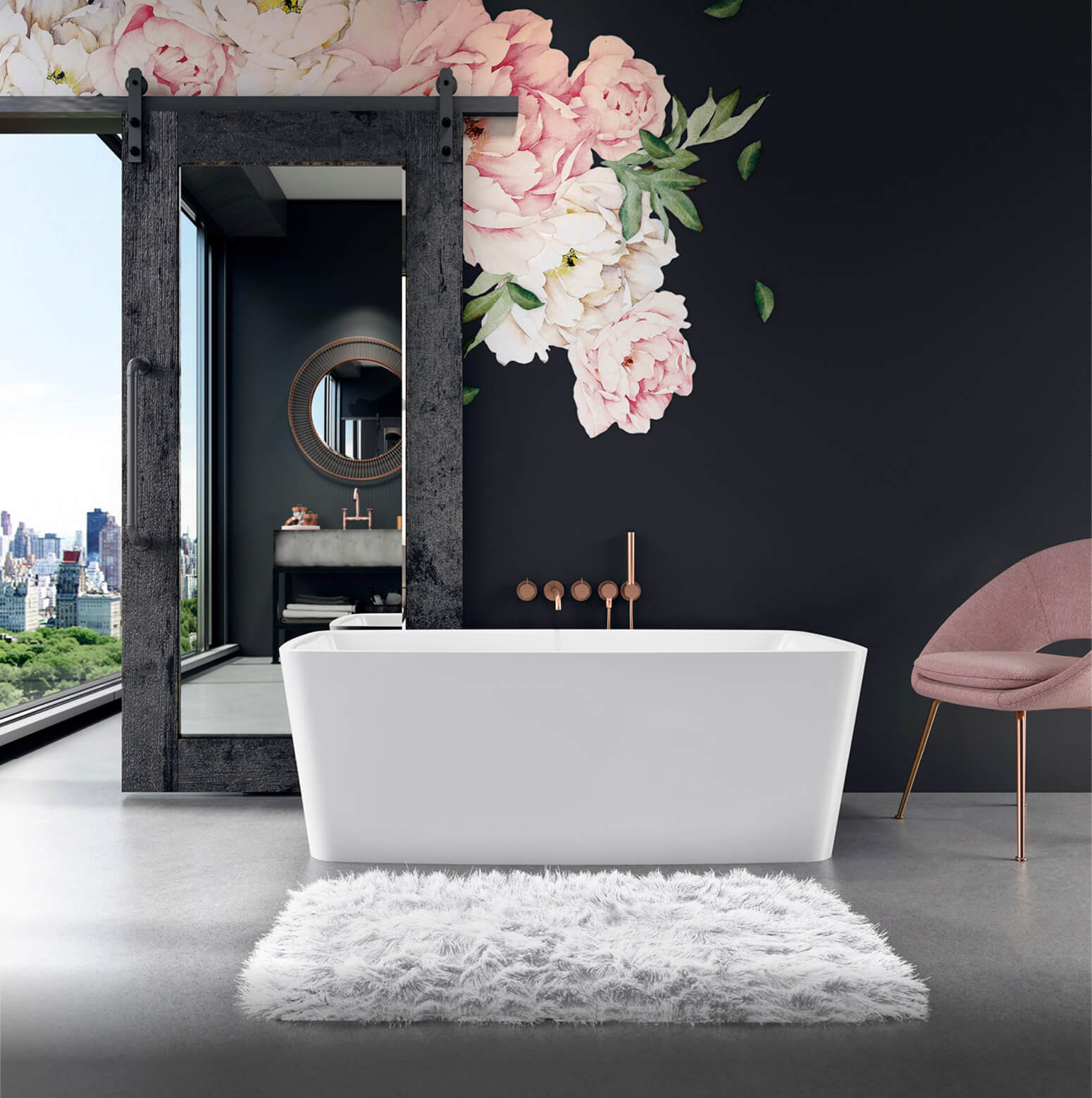 Bainultra Vibe® 5828 Fresstanding air jet bathtub for your modern bathroom