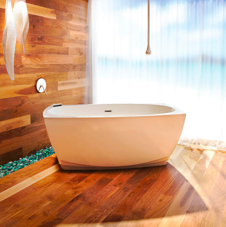 Bainultra Esthesia® freestanding air jet bathtub for your master bathroom