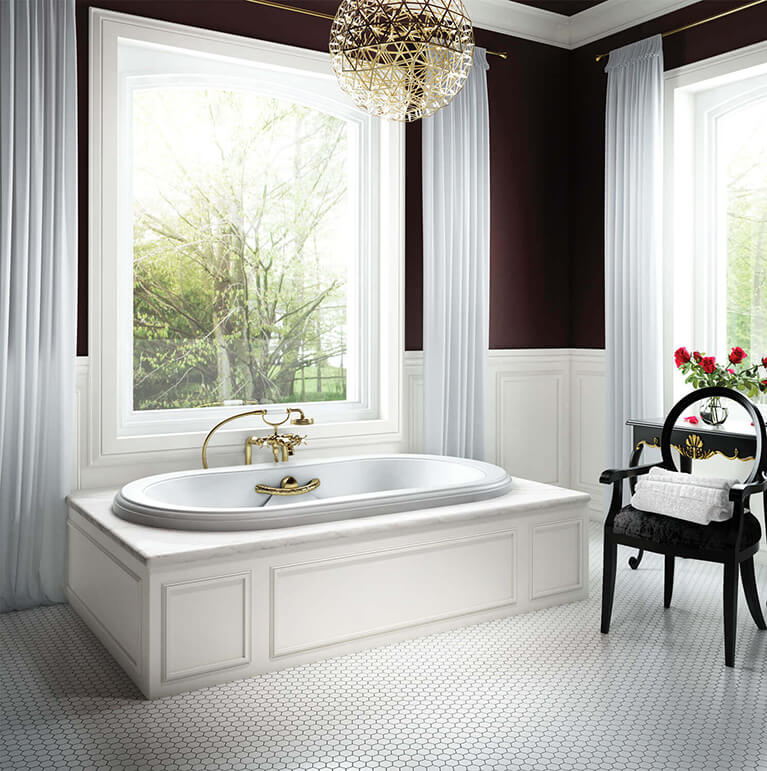 Bainultra Elegancia® collection freestanding alcove air jet bathtub for your master bathroom Bainultra Elegancia® collection freestanding alcove air jet bathtub for your master bathroom