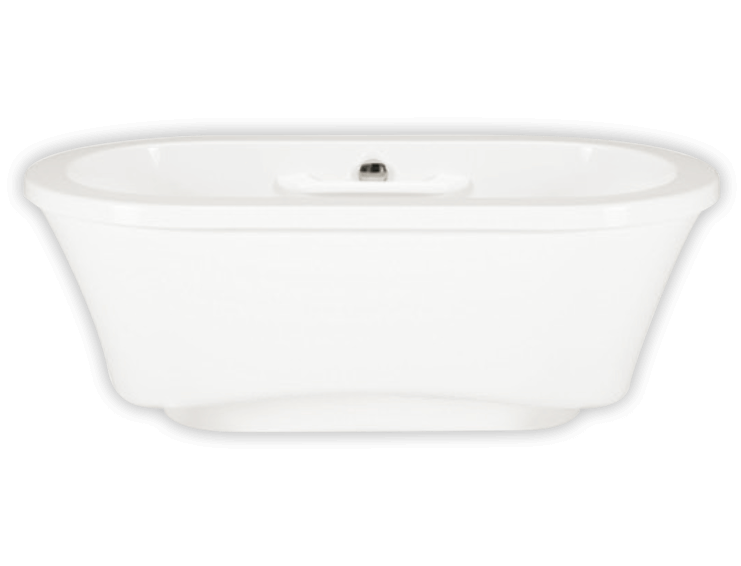 Bainultra Amma® OVAL 7242 freestanding narrow base air jet bathtub for two