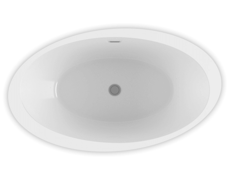 OPALIA 6839 Oblique Ellipse Right air jet bathtub for your modern bathroom
