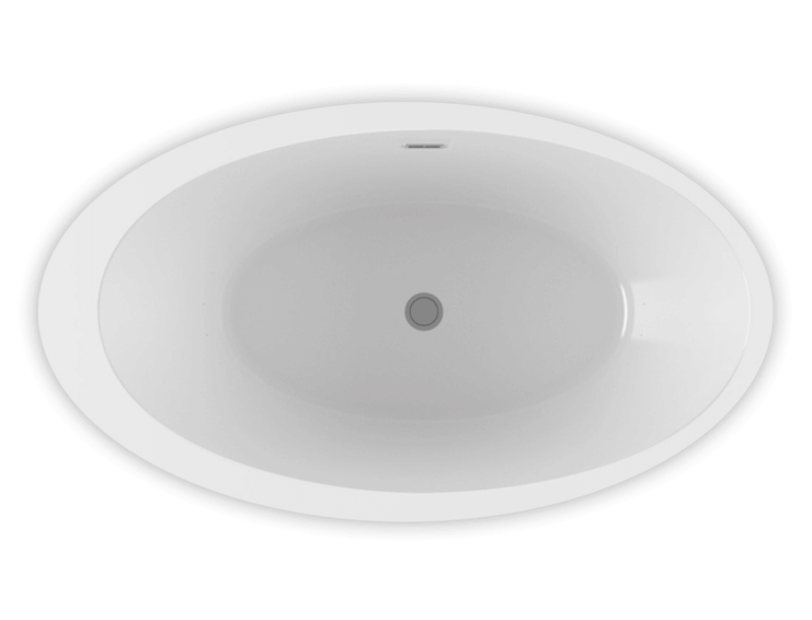 OPALIA 6839 Off Centered Ellipse Right air jet bathtub for your modern bathroom